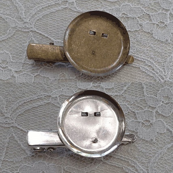 Set med 5 stifth&aring;llare - Silverf&auml;rg 45 mm x 8 mm.