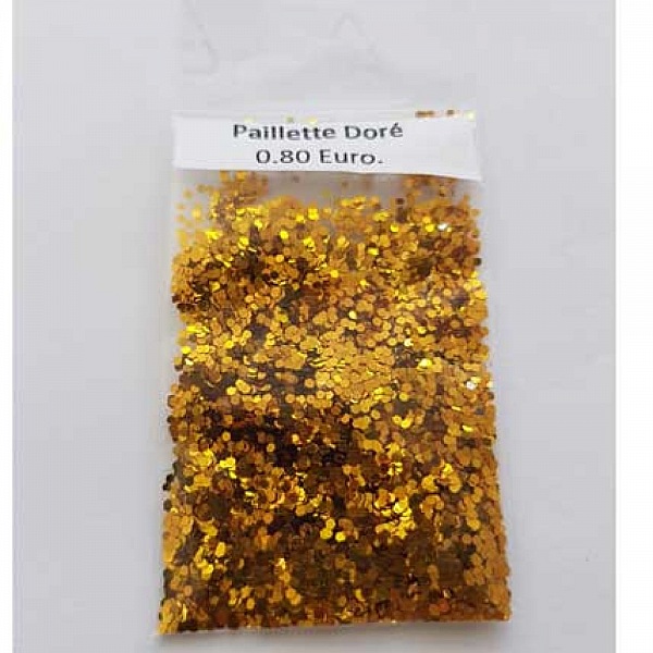 Micro bille Paillette Jaune Dor&eacute; sachet de 4 Grammes