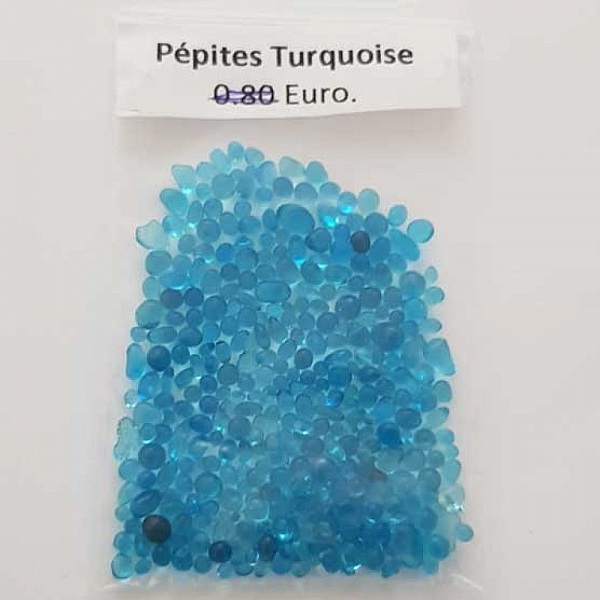 Micro bille P&eacute;pite Turquoise sachet de 4 Grammes