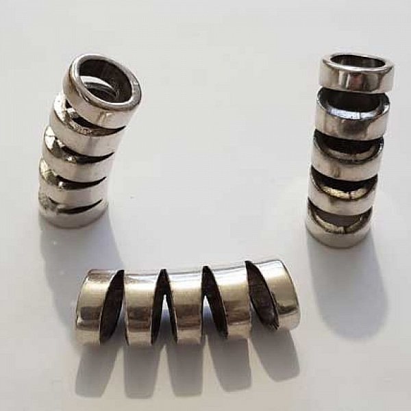 Passant 10 mm en Zamak Rond N&deg;01 Argent