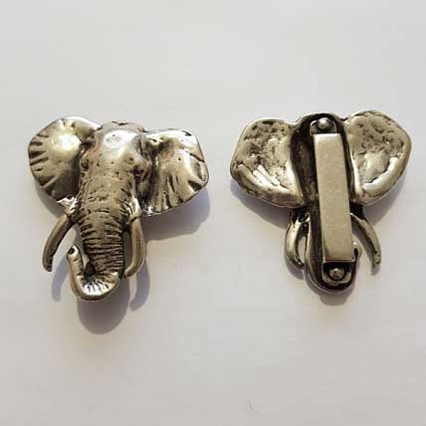 Passant 30 mm en Zamak N&deg;02 Argent &eacute;l&eacute;phant