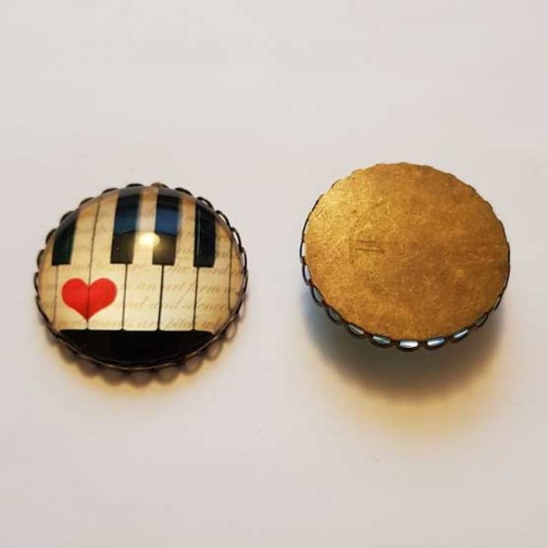 Pendentif Cabochon 30 mm Fantaisie N&deg;05-05 musique