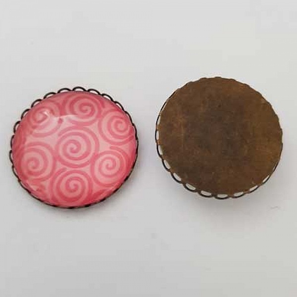 Pendentif Cabochon 30 mm Fantaisie N&deg;09-05