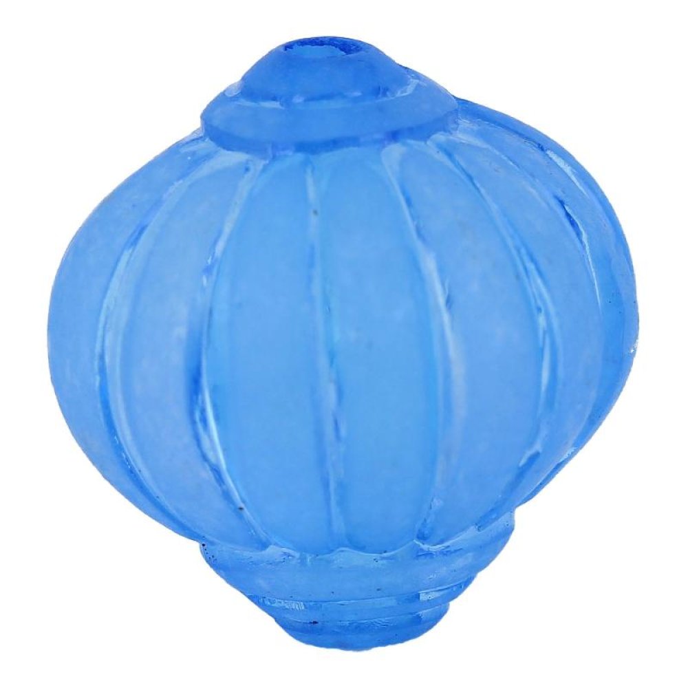 Pearl Lucite Lampion Shape Striated Royal Blue