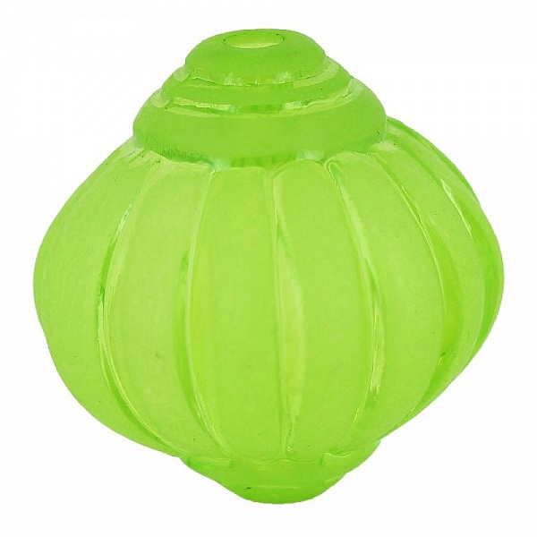 Pearl Lucite Lampwork Striated Peridot