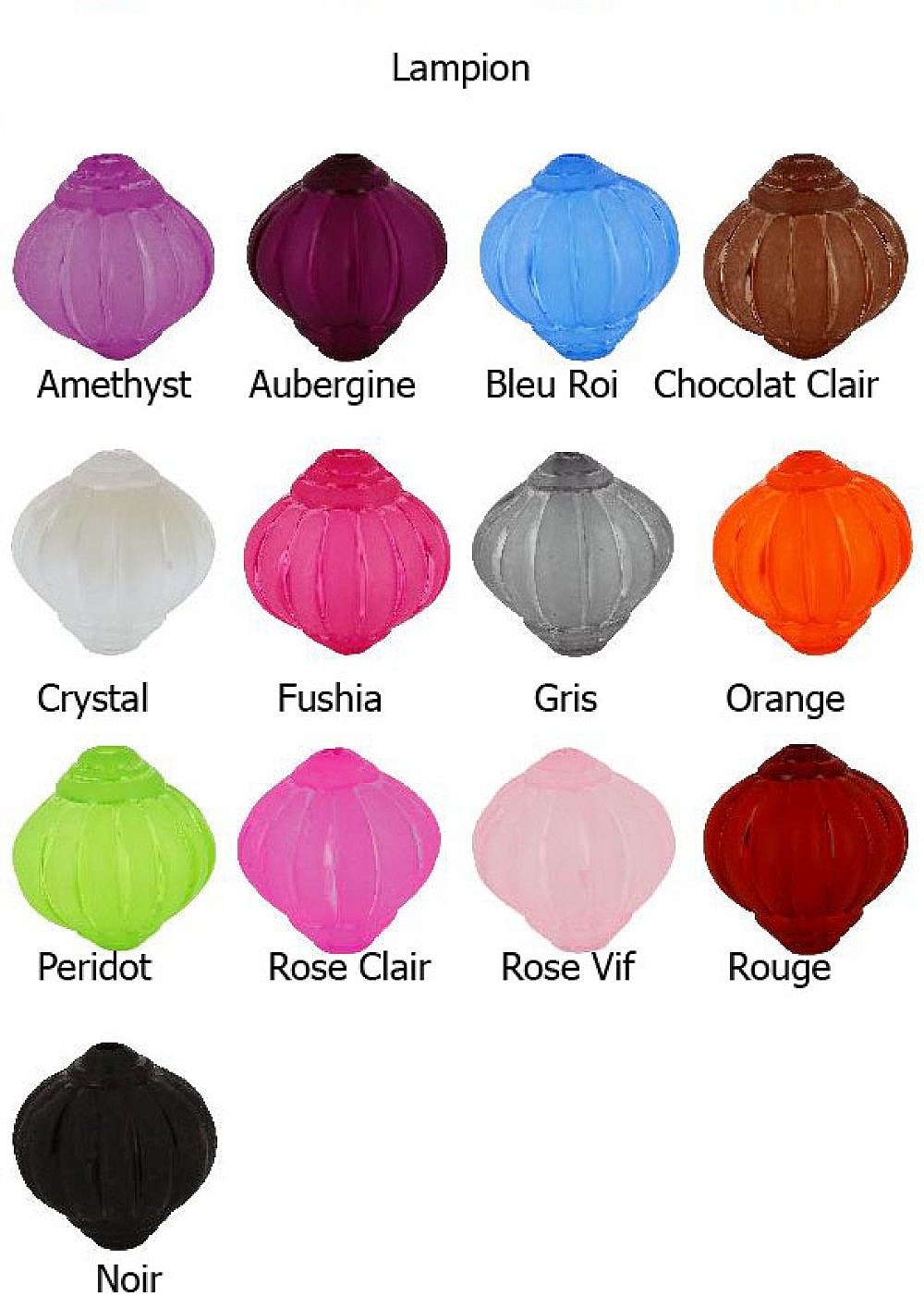 P&auml;rla Lucite Lampion Shape Striated Ljusrosa