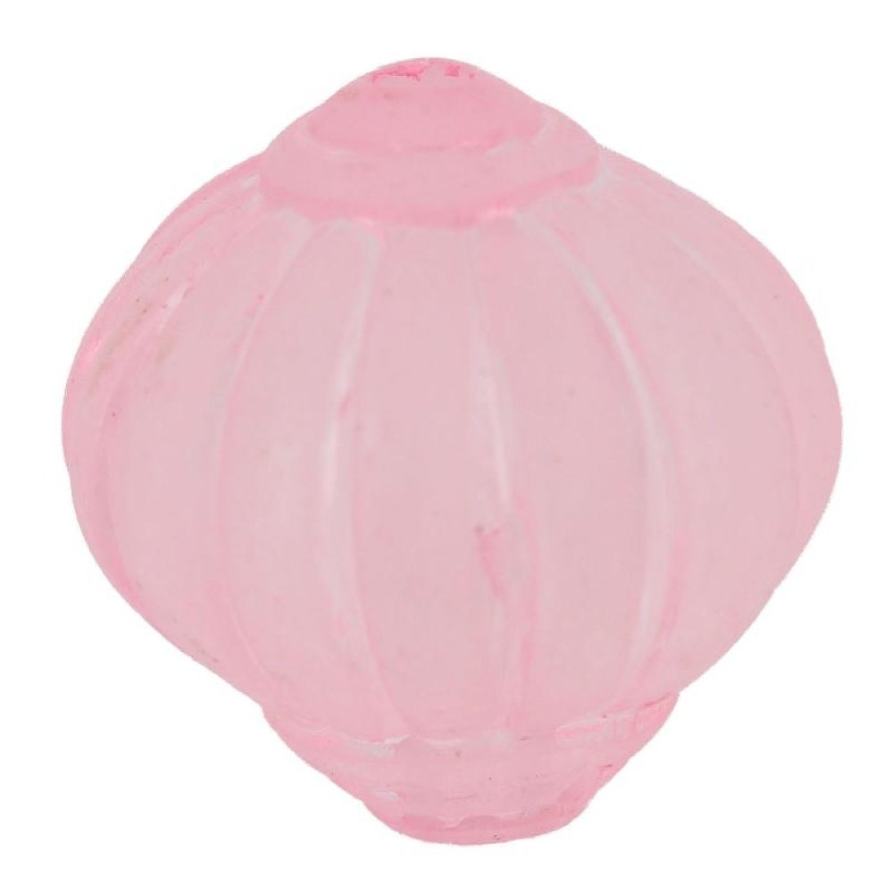 Pärla Lucite Lampion Shape Striated Bright Pink