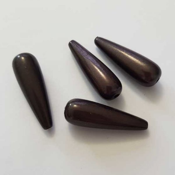 Perle Magique Goutte Gris Fum&eacute; 30 mm