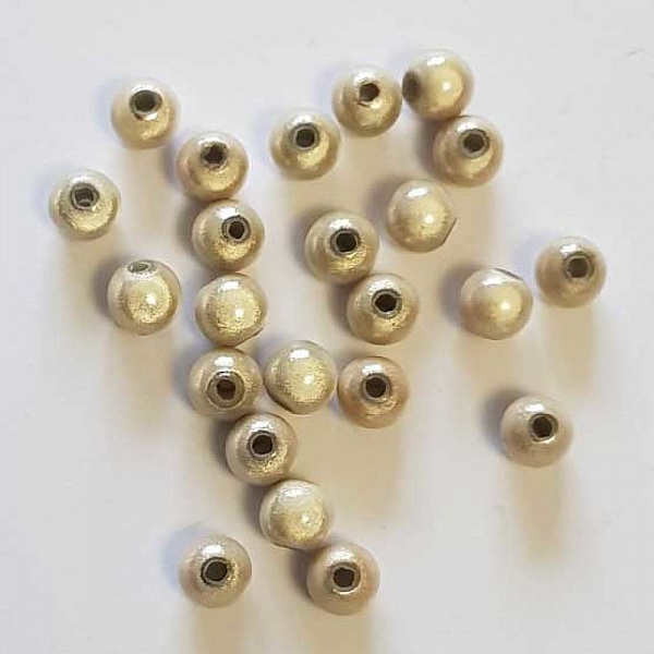 Perle Magique Ronde 10 mm Beige x 10