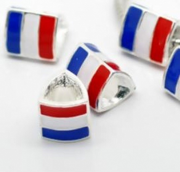 Pearl nr 0001 Tricolour Email Flag Compatible