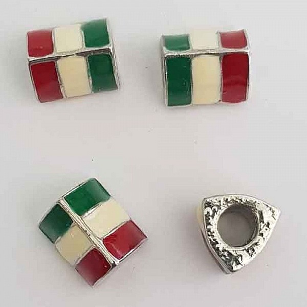 Pearl nr 0003 Tricolour Email Flag Compatible