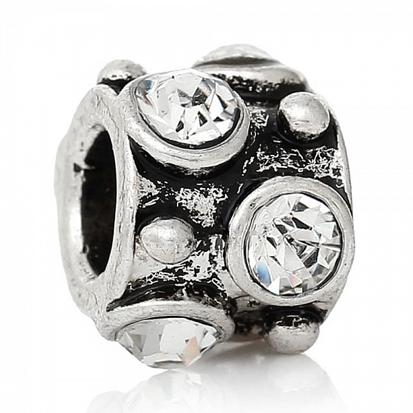 Perle N&deg;0189 compatible Europ&eacute;en Argent