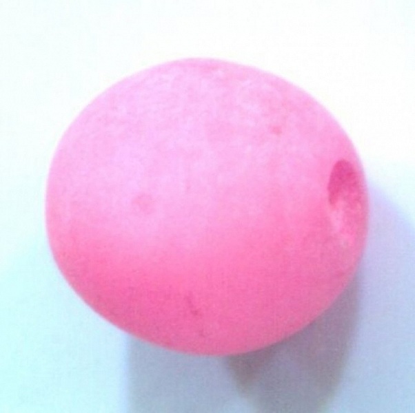 Perle Polaris Mat Ronde 16 mm Rose 01 x 1 Pi&egrave;ce