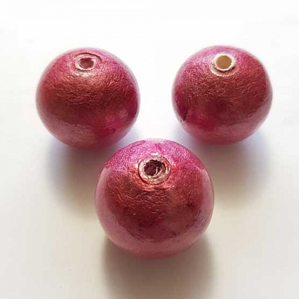 Rund p&auml;rla Papier Mach&eacute; GT 30mm Rosa 02