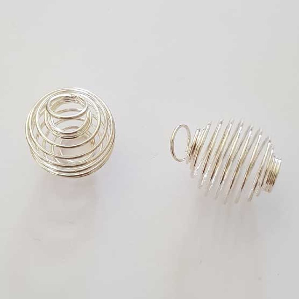 Pärla Spiralfjäderbur 23 mm Silver N°03
