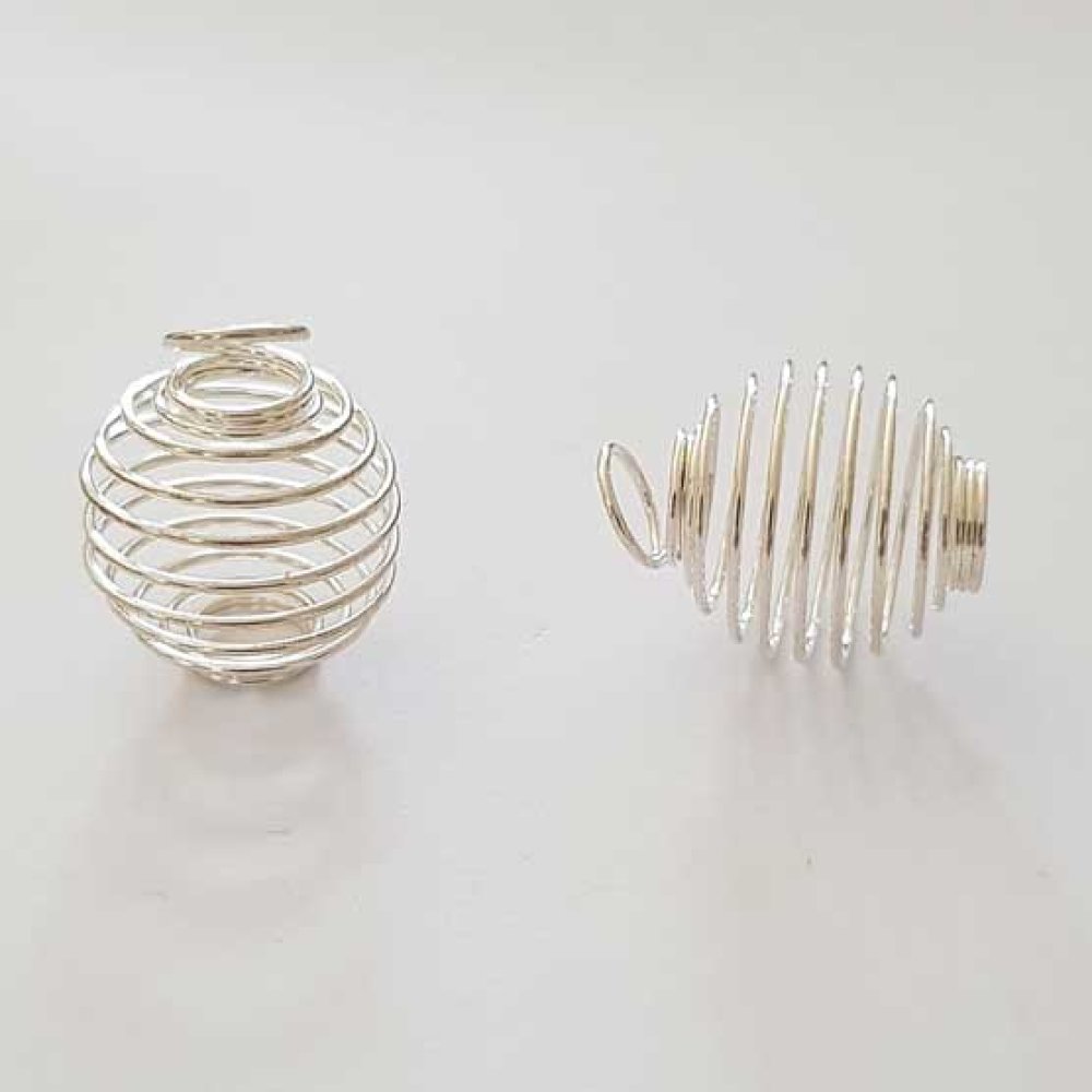 Pärla Spiralfjäderbur 23 mm Silver N°03