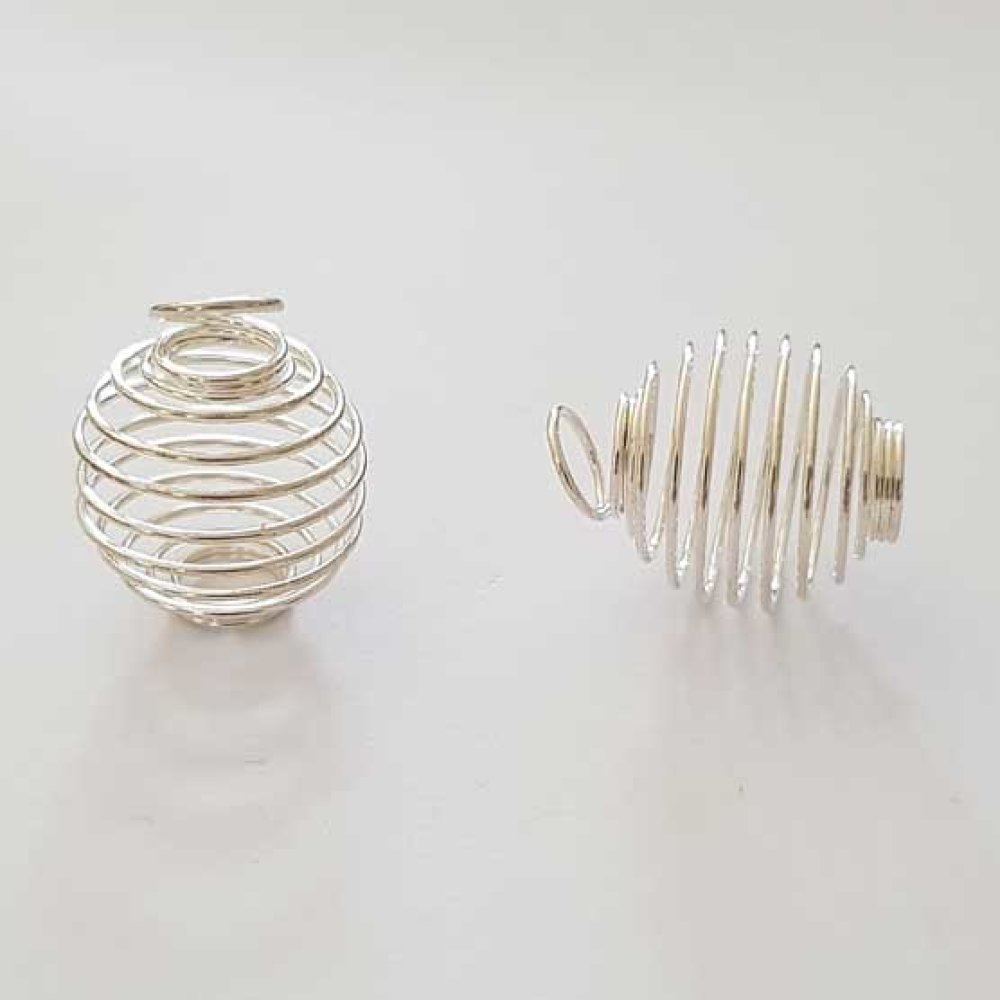 Pärla Spiralfjäderbur 23 mm Silver N°03