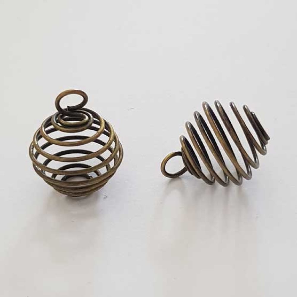 Spiralfjäderpärlbur 19 mm brons N°04