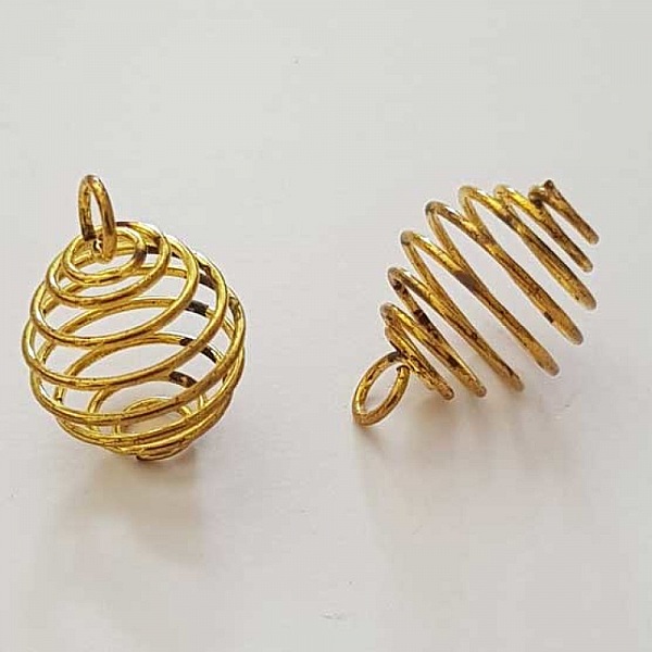 Spiralfj&auml;der p&auml;rla bur 19 mm guld N&deg;06