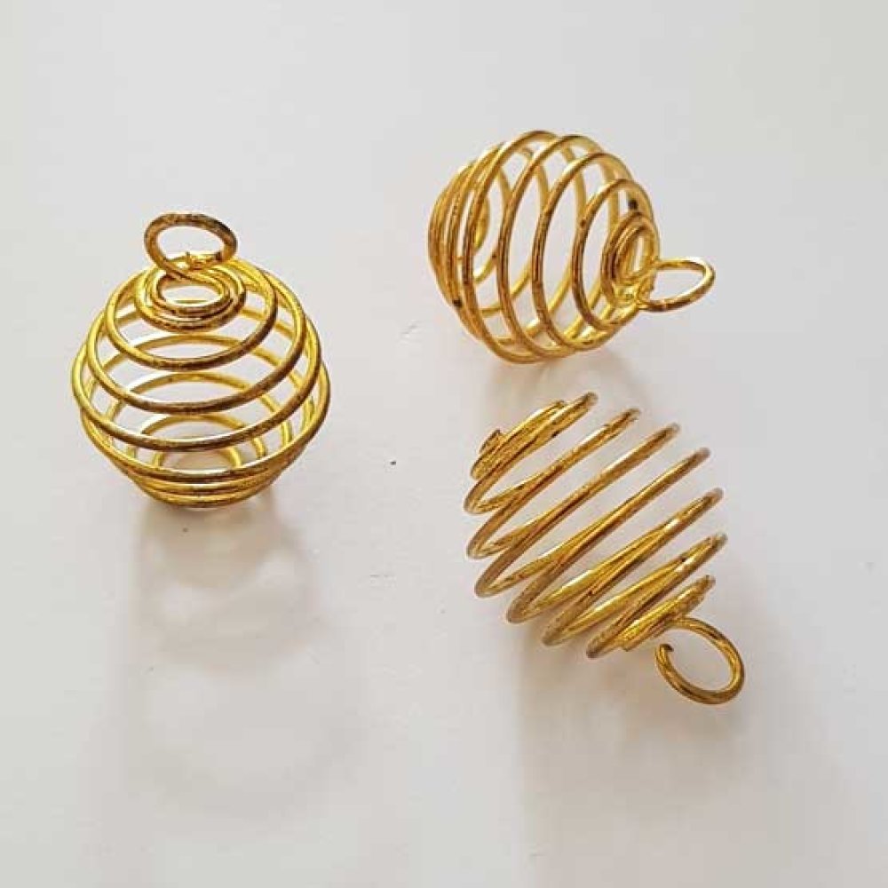 Pearl Spiralfjäderbur 19 mm guld N°08