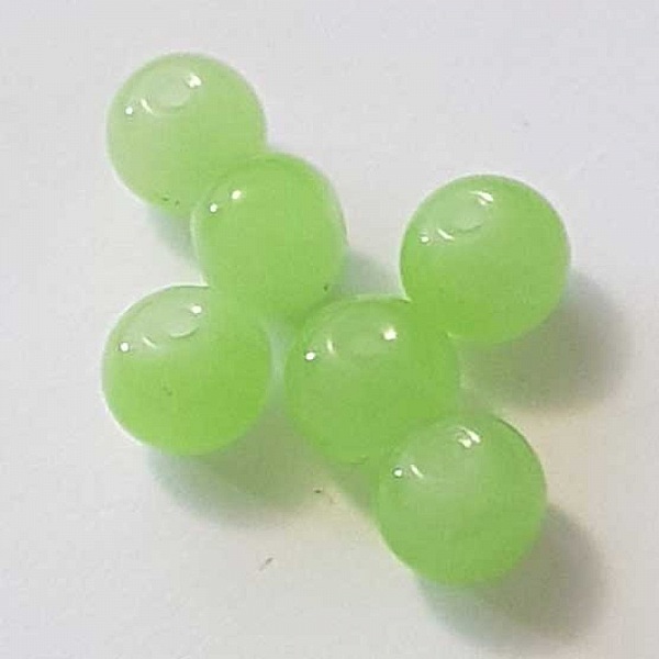 Perle Verre Ronde 08 mm Vert 01 x 1 Pi&egrave;ce