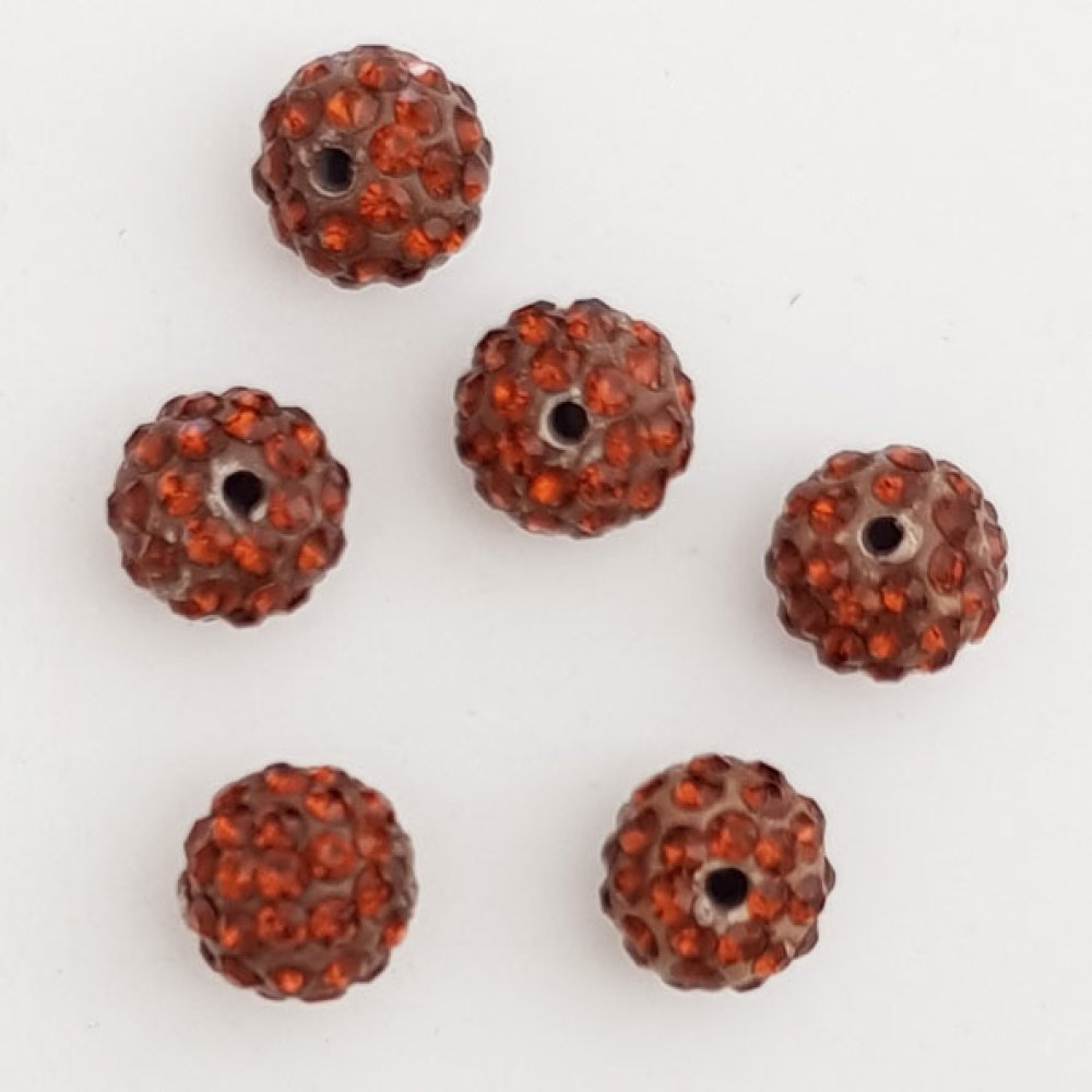 10 mm shamballa stil rhinestone harts pärla N°02