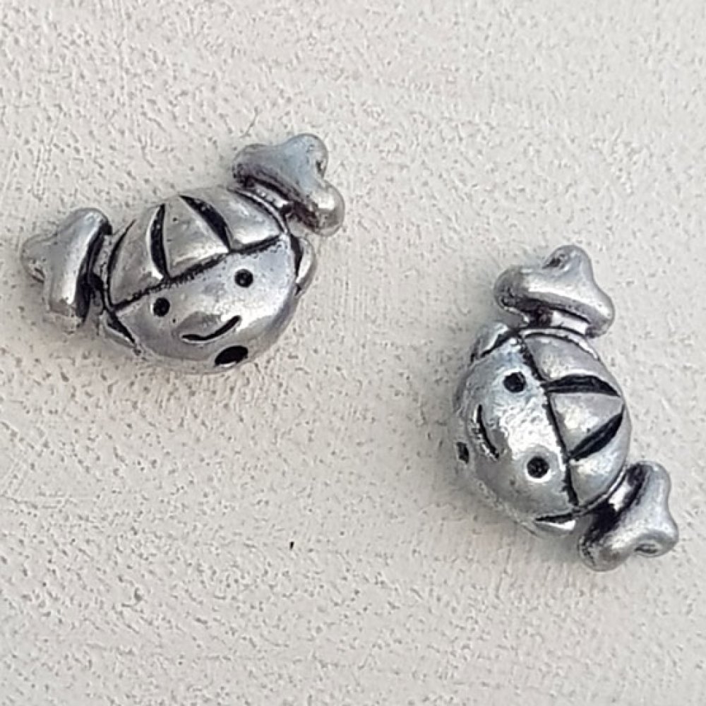 Metallpärla Girl 3D silver N°01