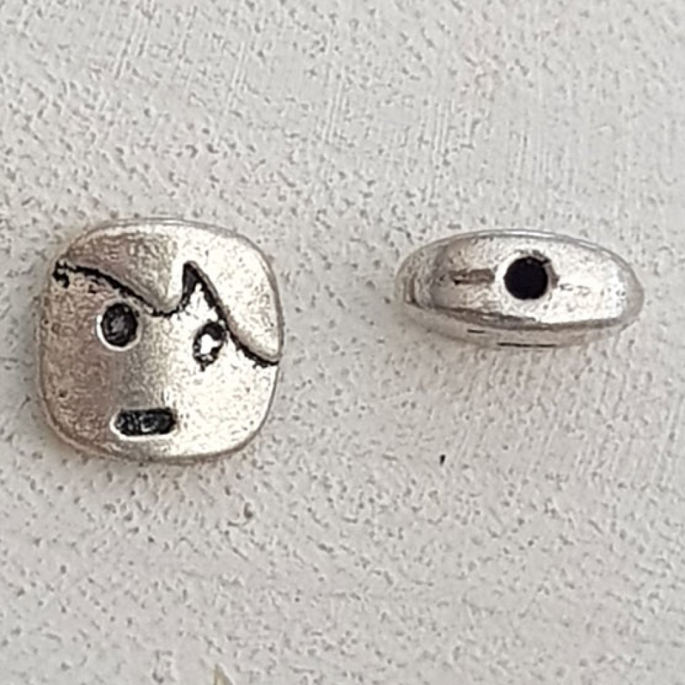 Metallpärla Boy 3D silver N°02