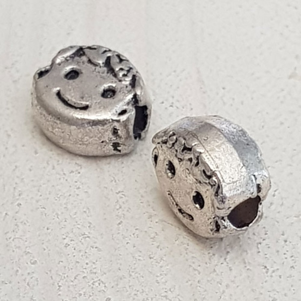 Metallpärla Boy 3D silver N°03