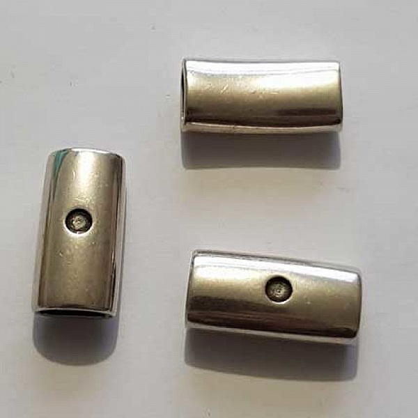 Perle passant tube Argent N&deg;26 Zamac