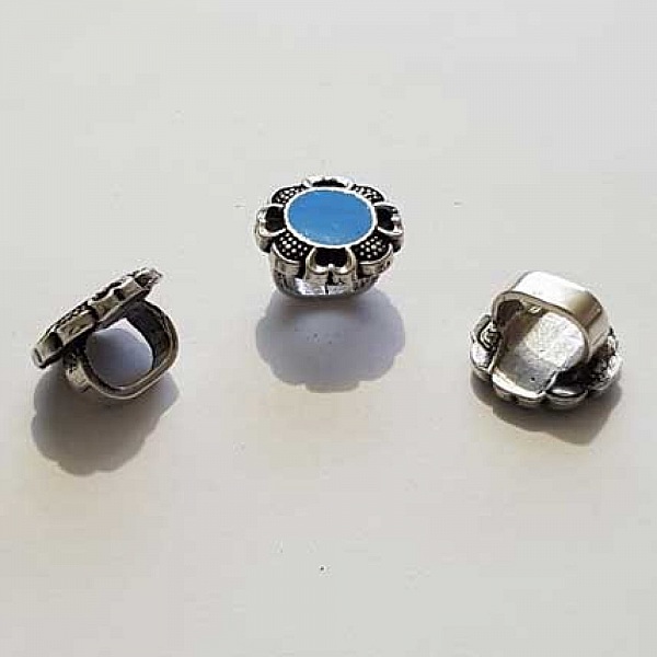 Perle passant tube Argent N&deg;28 en Zamac