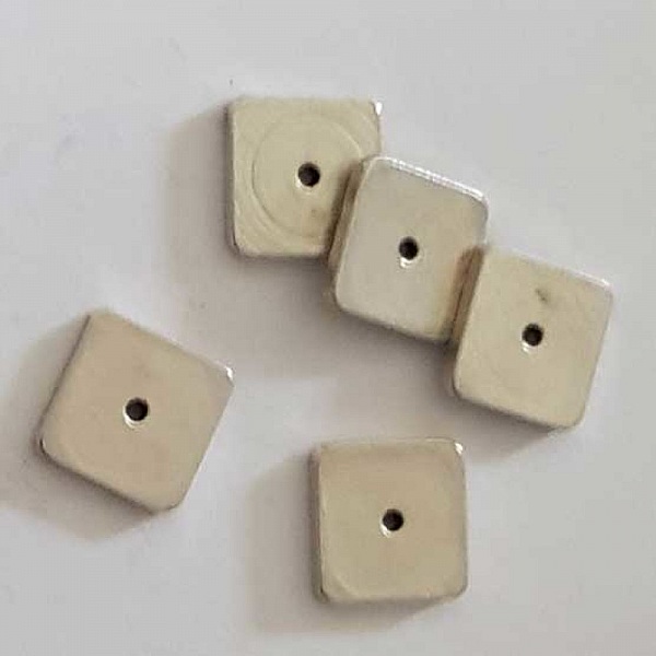 Perle rondelle plate anneau intercalaire en m&eacute;tal argent&eacute; 010 Argent