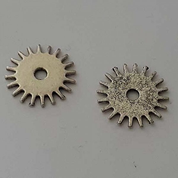 Perle rondelle plate anneau intercalaire en m&eacute;tal argent&eacute; 036 Argent