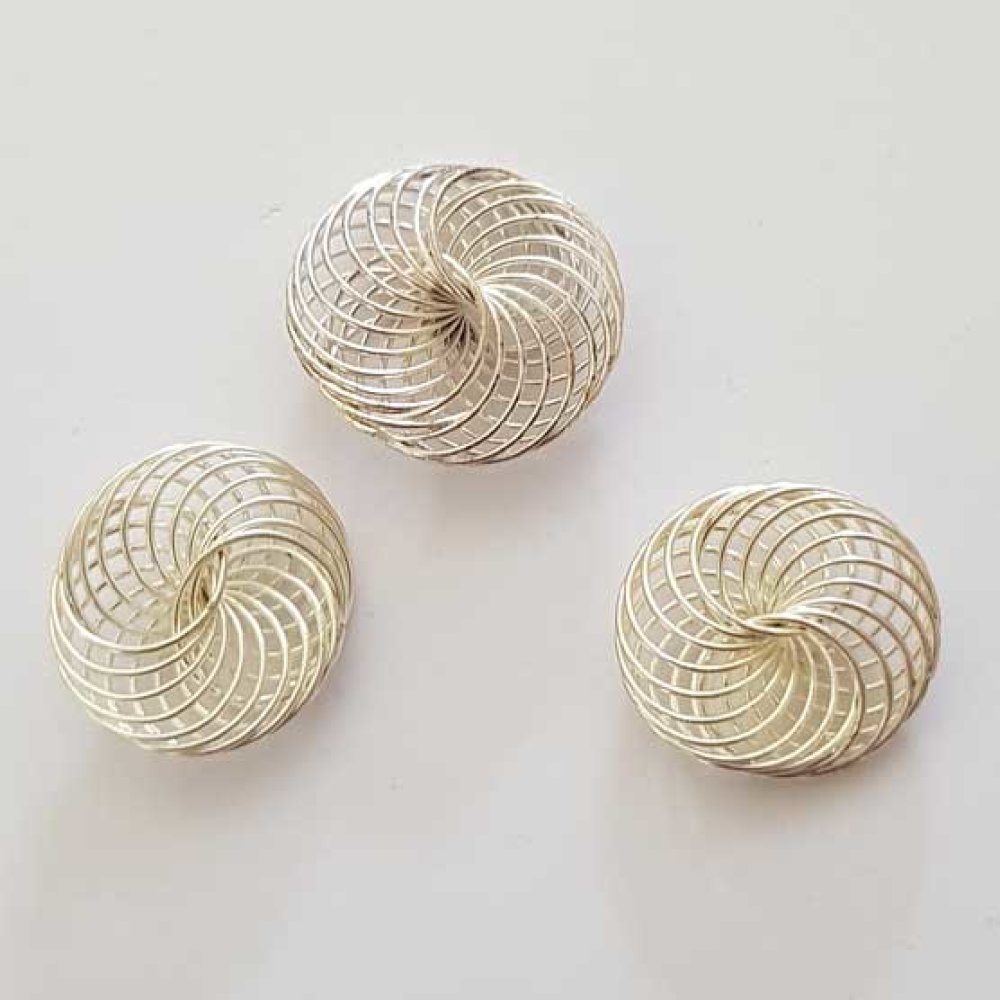18 mm silver spiral pärla N°03