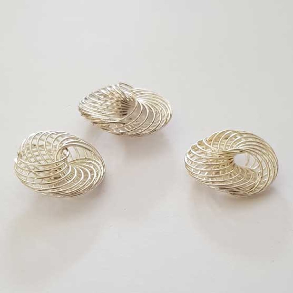18 mm silver spiral pärla N°03