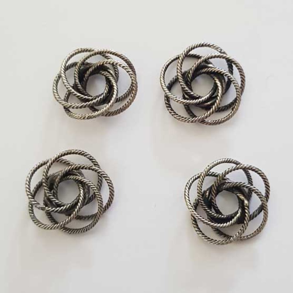 18 mm silver spiral pärla N°01
