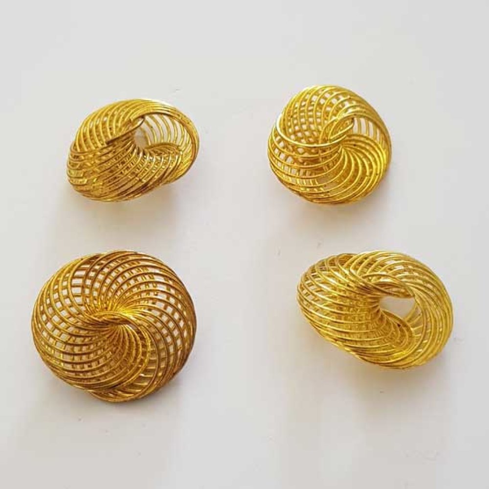 Spiralpärla 21 mm guld N°02