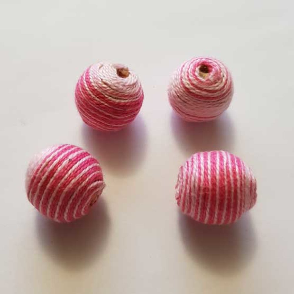 Vävd pärltråd 19 mm rosa