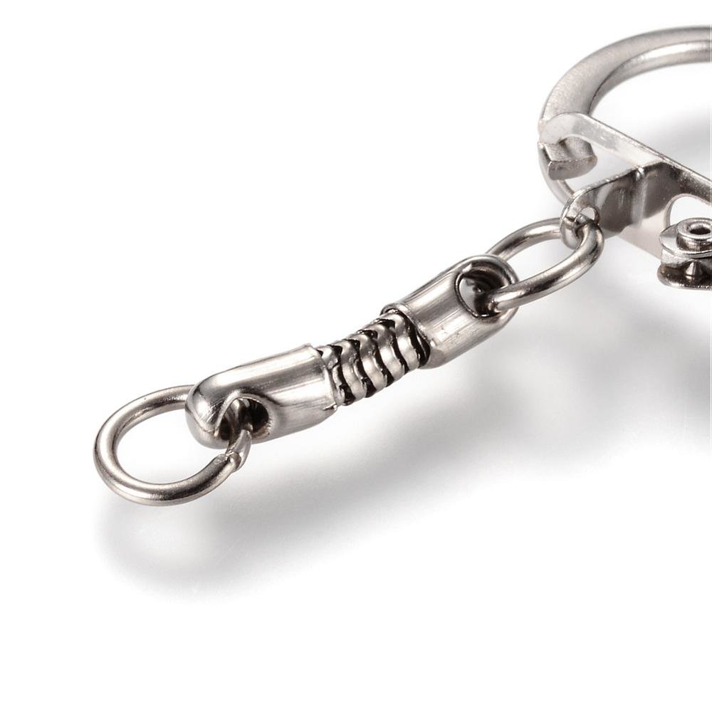 Silver metall nyckelring 5 cm