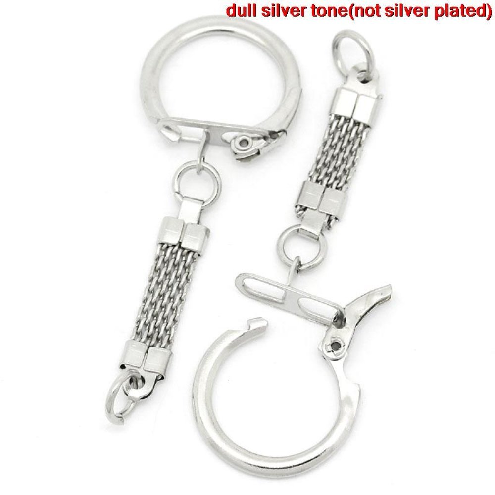 Nyckelring i silvermetall 6,2 cm