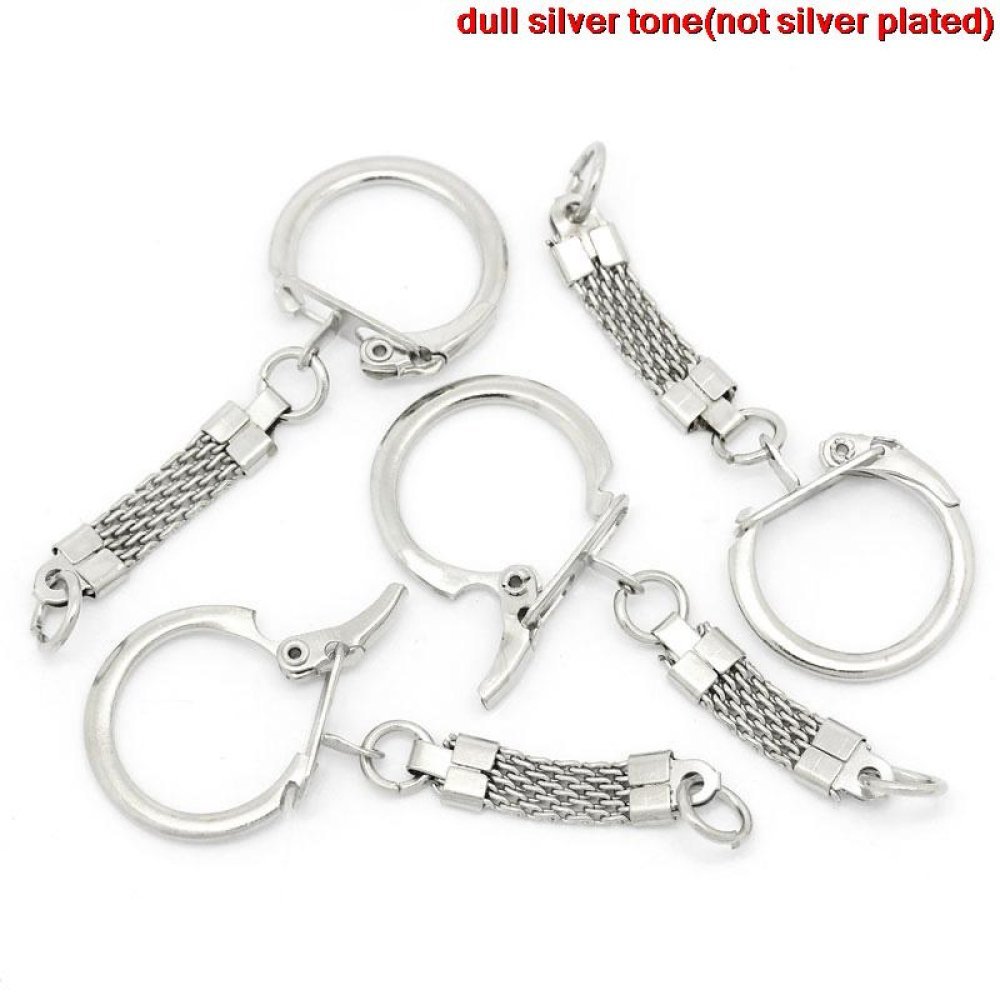 Nyckelring i silvermetall 6,2 cm