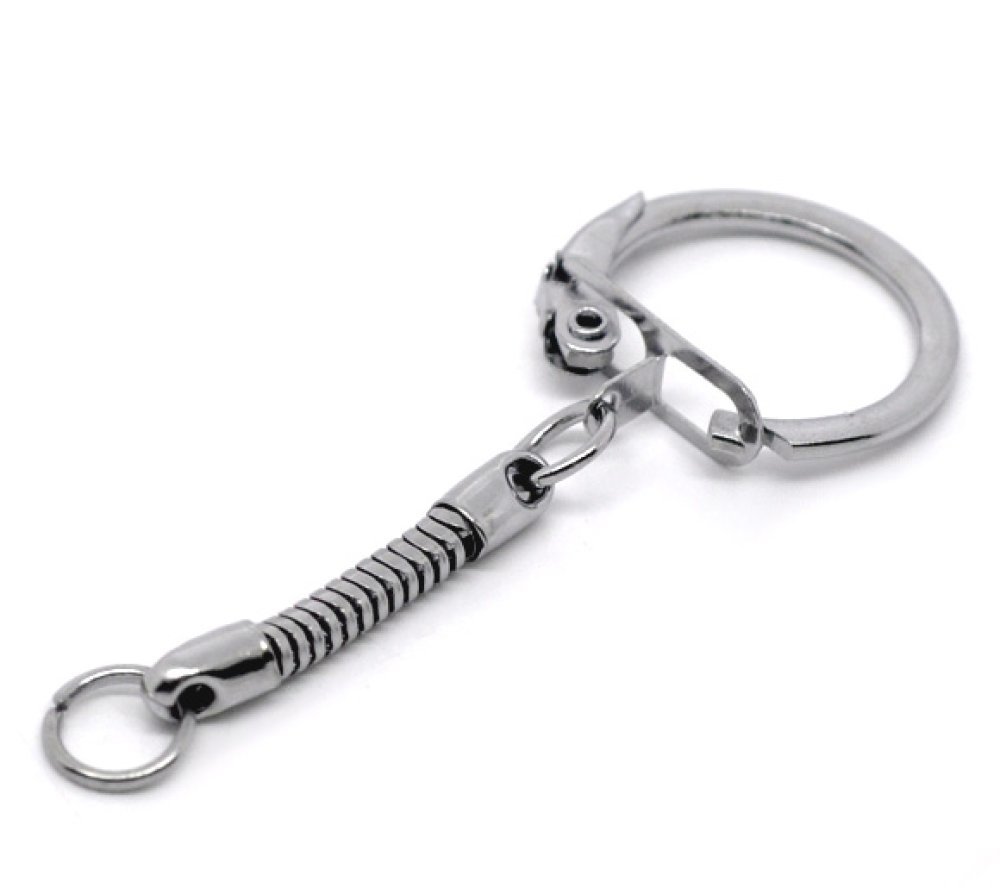 Silver metall nyckelring 6 cm