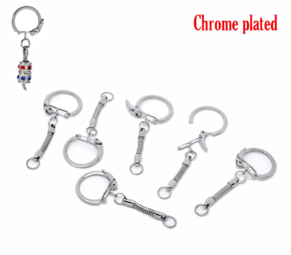 Silver metall nyckelring 6 cm