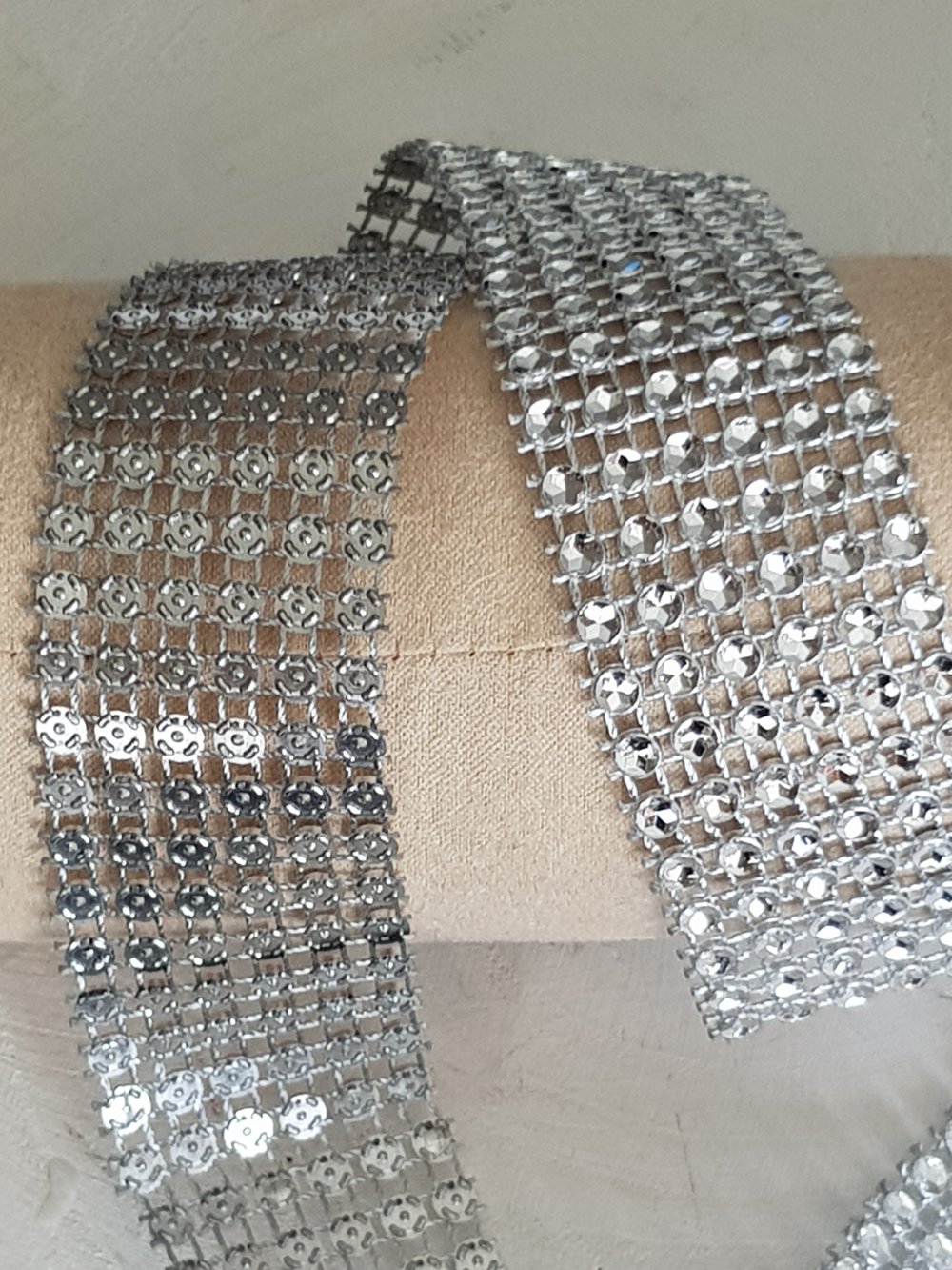 Silver Strass-band per 0,50 cm.