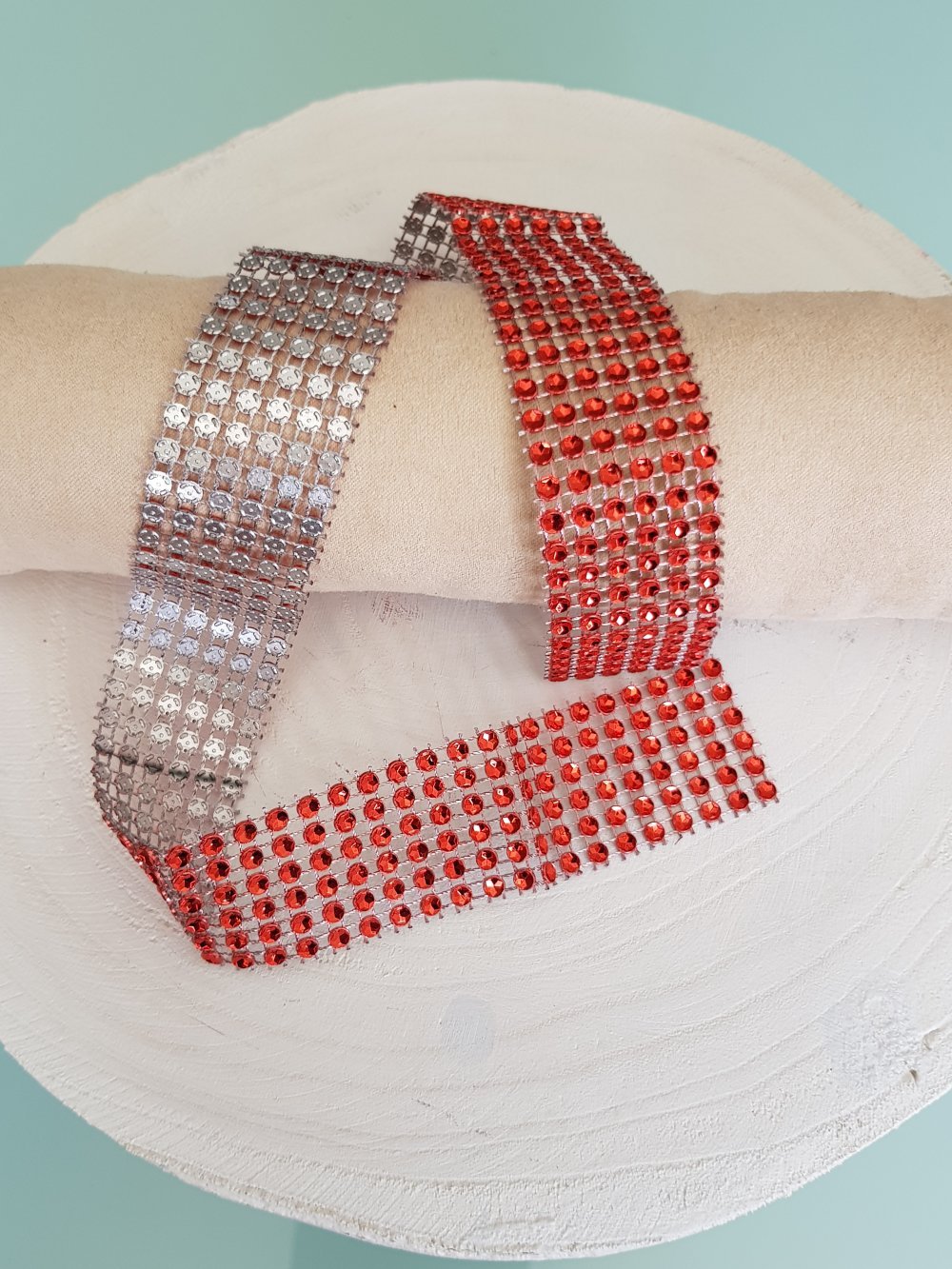 Strassband N°03 Röd per 0,50 cm.
