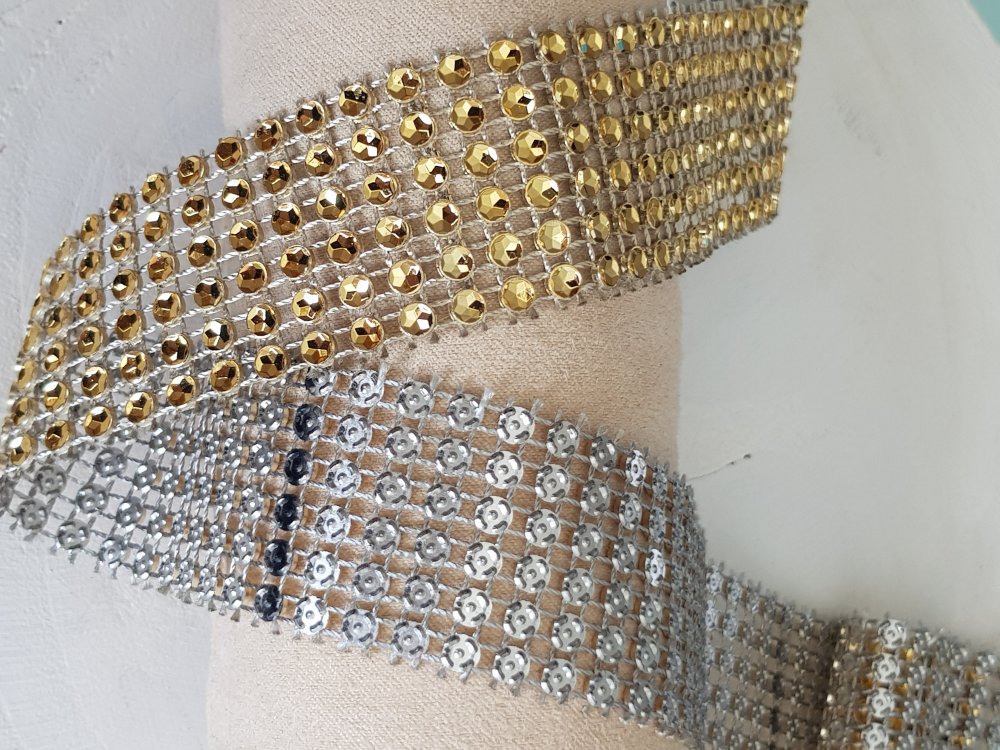 Strassband N°05 Guld per 0,50 cm.