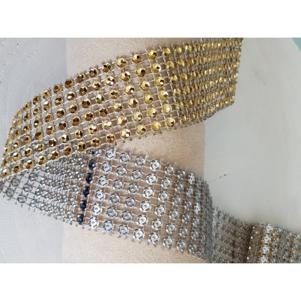 Strassband N°05 Guld per 0,50 cm.