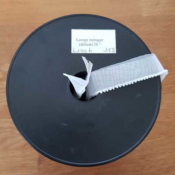 Ruban blanc tulle et perle style biais au m&egrave;tre