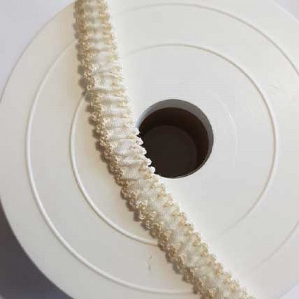 Ruban fronc&eacute; l&eacute;g&egrave;rement &eacute;lastique 12 mm N&deg;01