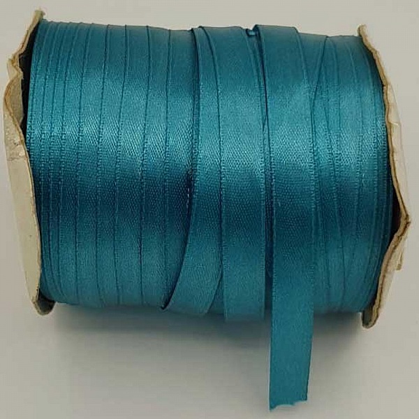 Ruban satin Bleu Turquoise double face de 10 mm x 1 m&egrave;tre